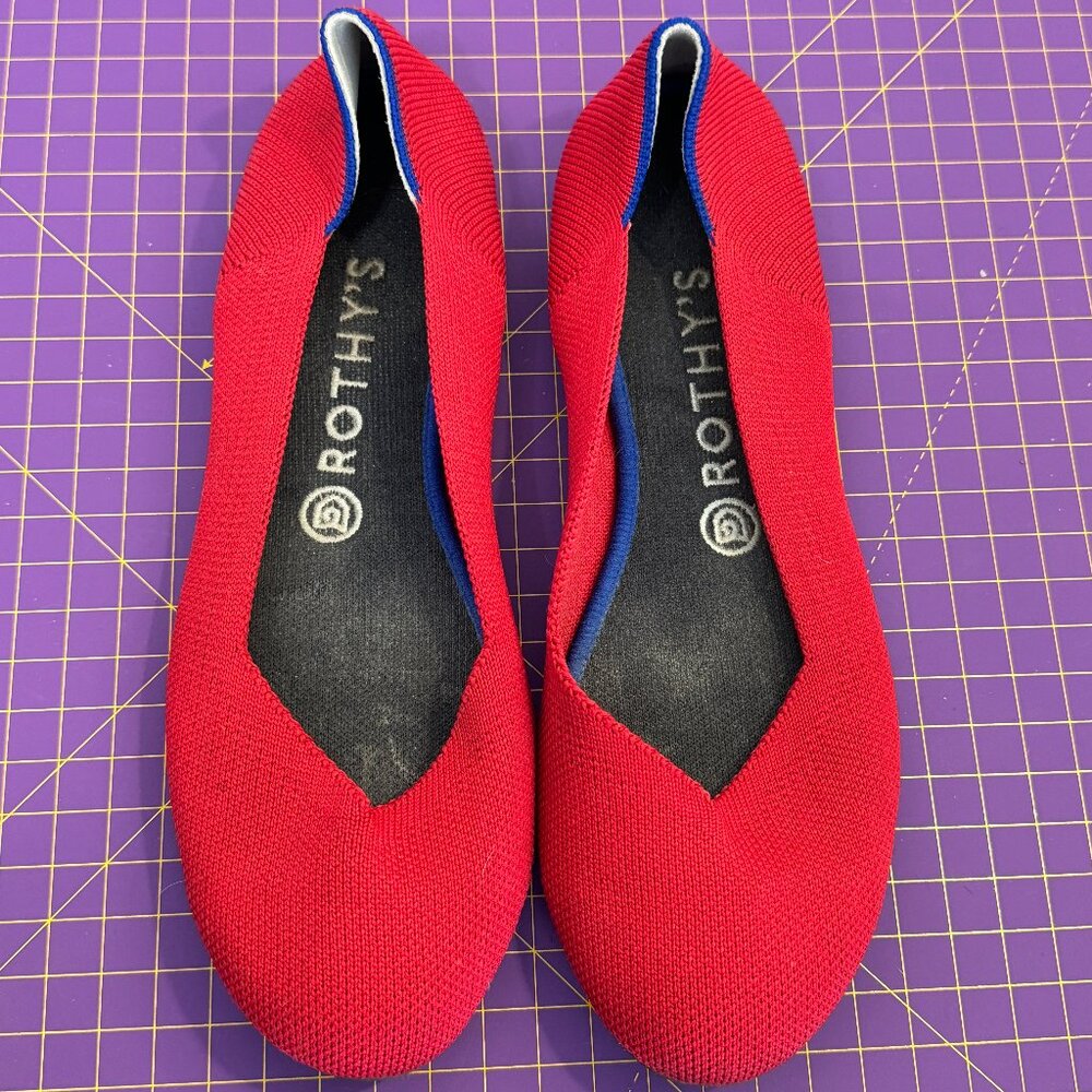 Rothy's Scooter Red Sustainable Shoe 8.5